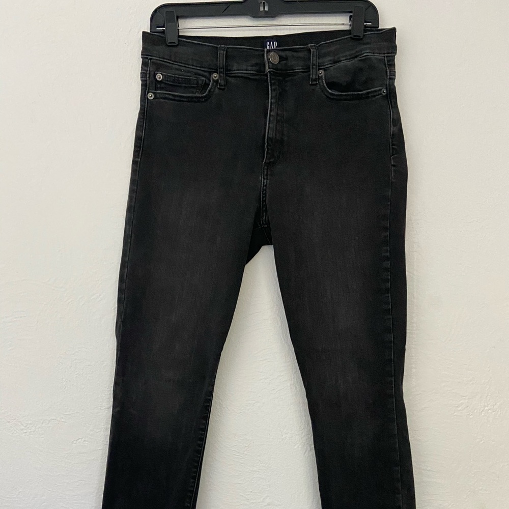 GAP Jeggings Black Distressed High Rise Size 29